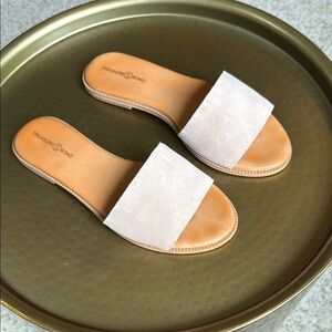 Treasure & Bond Blush Suede Slides